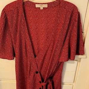 Beautiful red wrap shirt